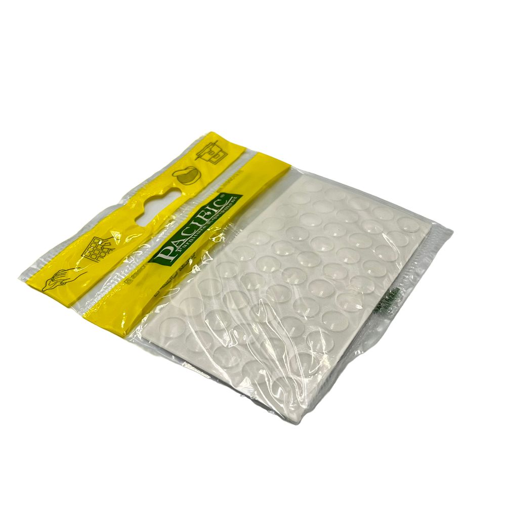 Пластиковые самоклеящиеся отбойники 10*1,5 мм, для мебельных двер. 145х110 мм  (25 л/уп)