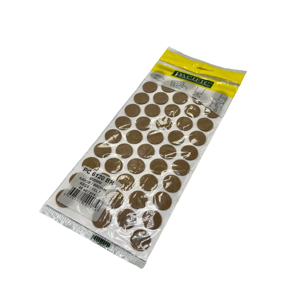 Самоклеящиеся подложки под ножки 120х240мм d20 (50шт)(6020BR)