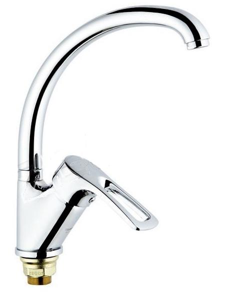 Смеситель ZEGOR для кухни боковой на гайке хром DYU4- A181