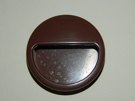 Ручка врезная №8 тем.коричневая D-50 мм (20)