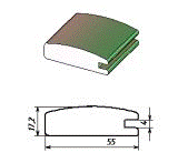 Профиль №31А (итал.орех) 4892 (2,44м)(6шт)