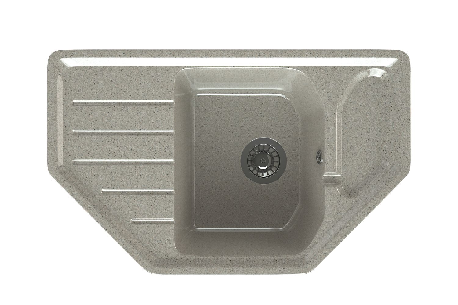 Мойка каменная МС-17 песочный глянец 780х485х190