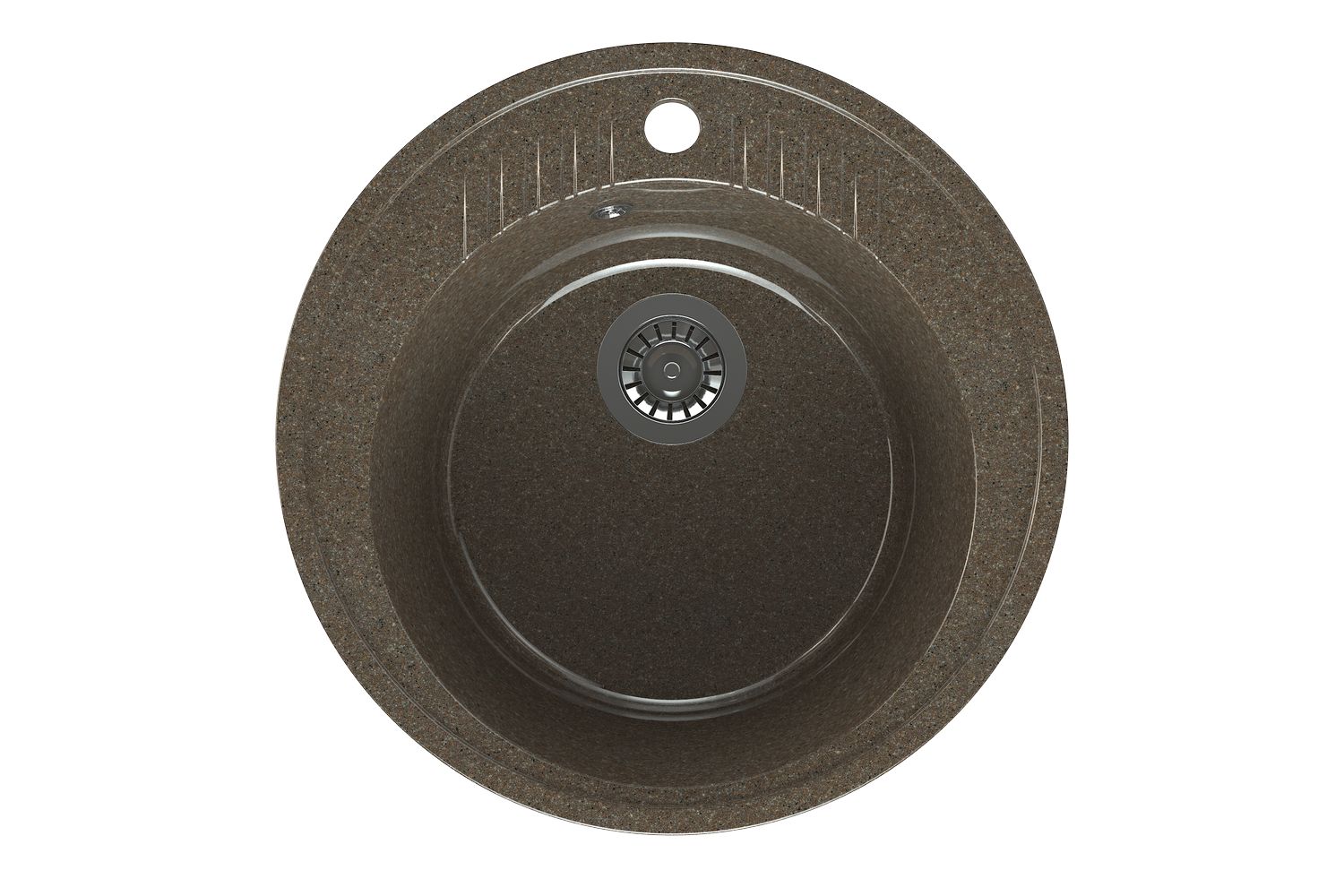 Мойка каменная МС-22 терракот металлик глянец d516/400 h200