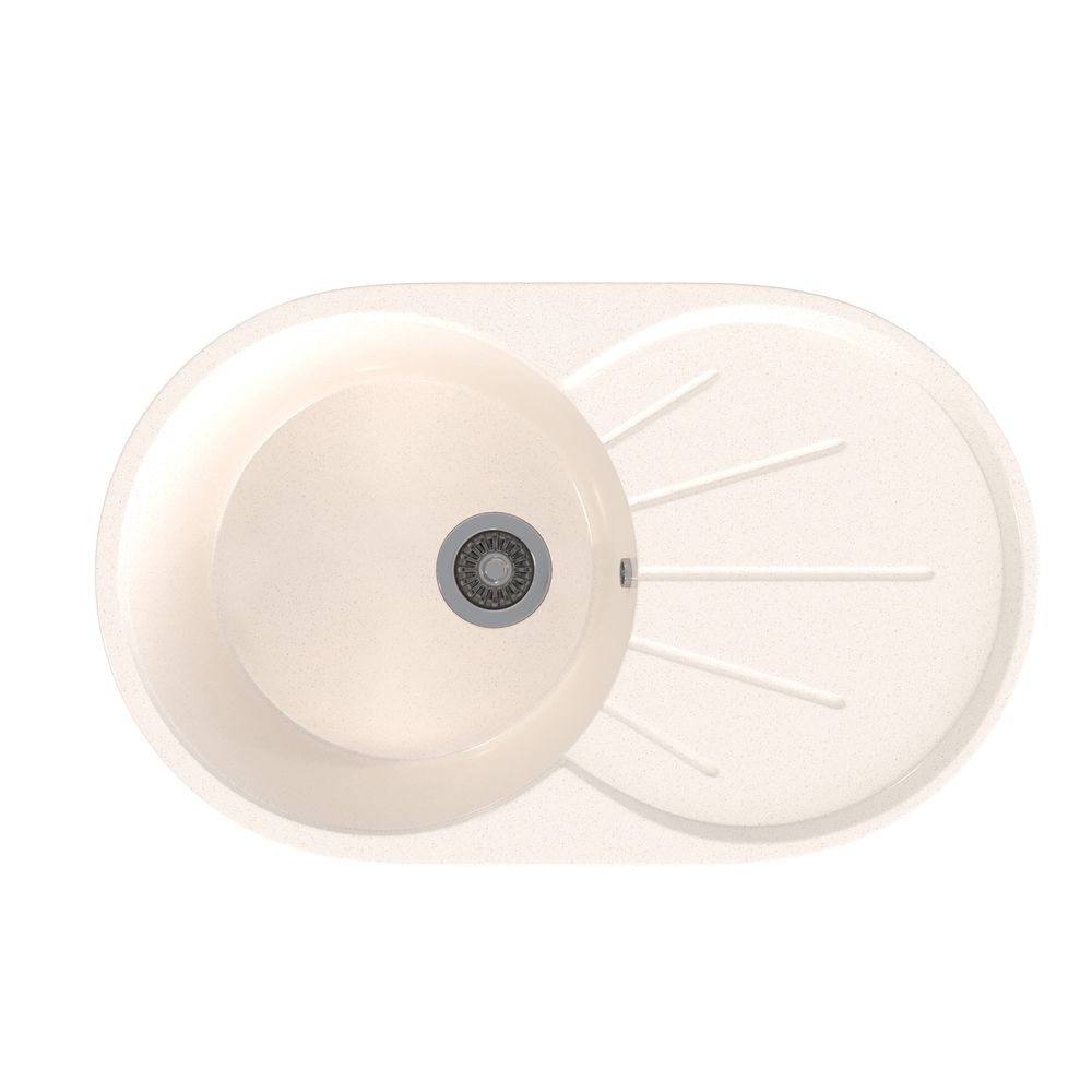 Мойка каменная GS-5 белый матовый 735х455х170 (без фрезы)