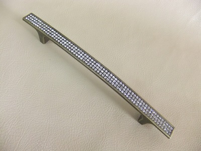 Ручка-скоба бронза+кристалл 160 мм (30/150)