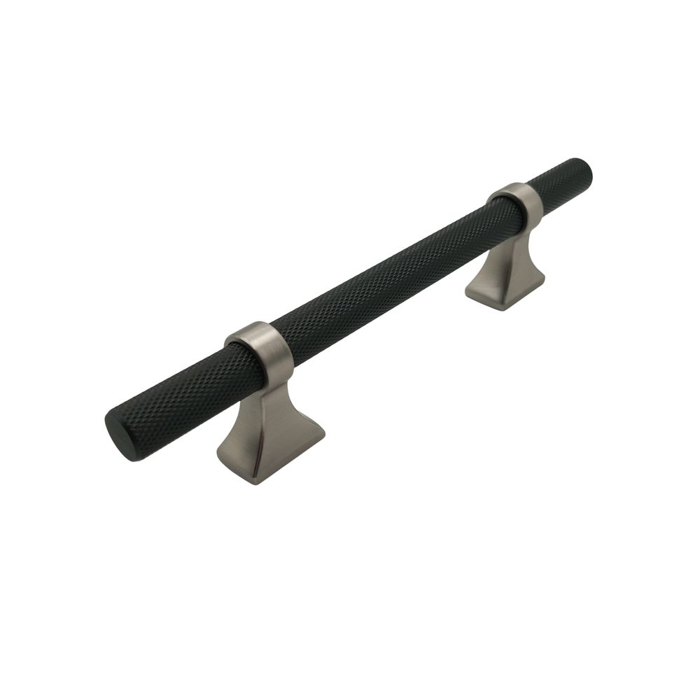 Ручка-скоба МА23438-96/166 Черный+Сатин (200/20)