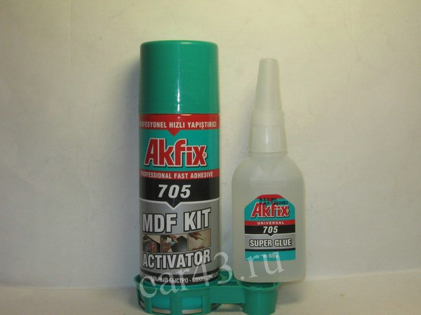 Клей Akfix 705 двухкомпонетный универсальный(В65гр+ 200мл) (24)