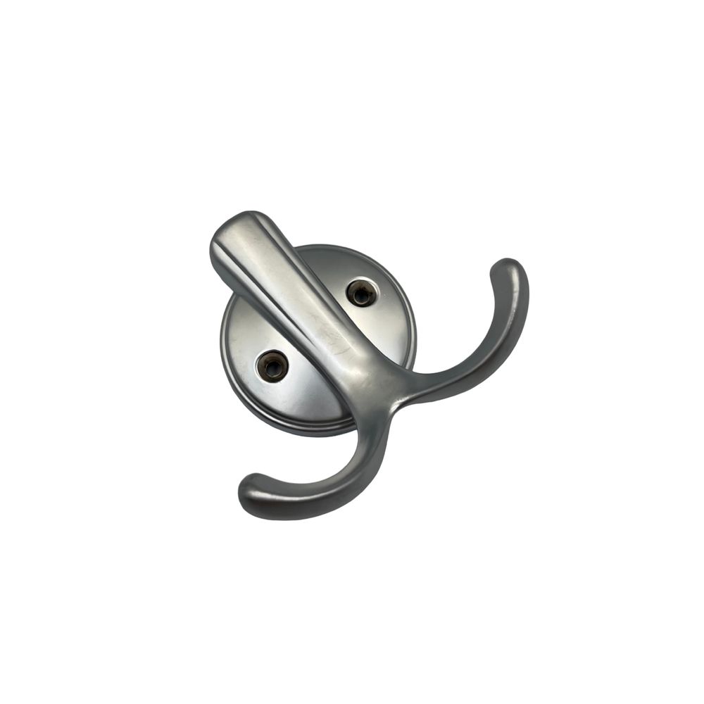 Крючок 2-х рожковый мат.хром  (200/20)