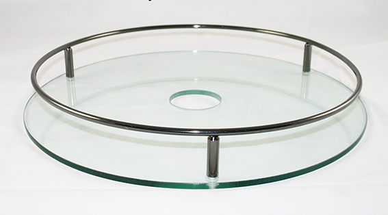 Центральная полка стеклянная 360 мм хром