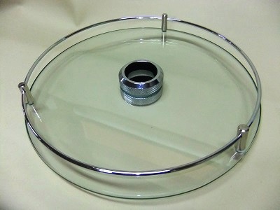 Центральная полка стеклянная 360 мм хром (5)