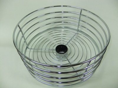 Центральная полка сетчатая 360 мм высокий борт хром (1)