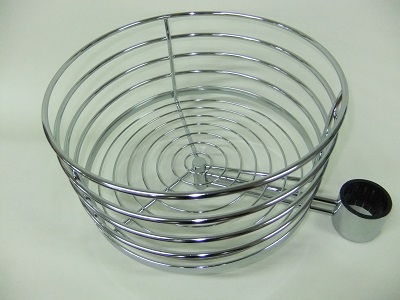 Боковая полка сетчатая 360 мм высокий борт хром