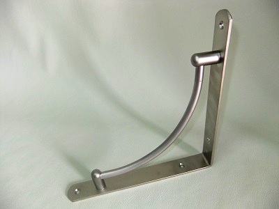 Полкодержатель-консоль 222х222х4 мм мат.никель (2/20)