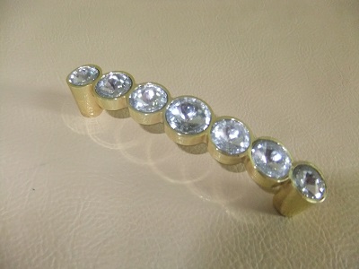 Ручка-скоба золото+кристалл 096 мм (50/250)